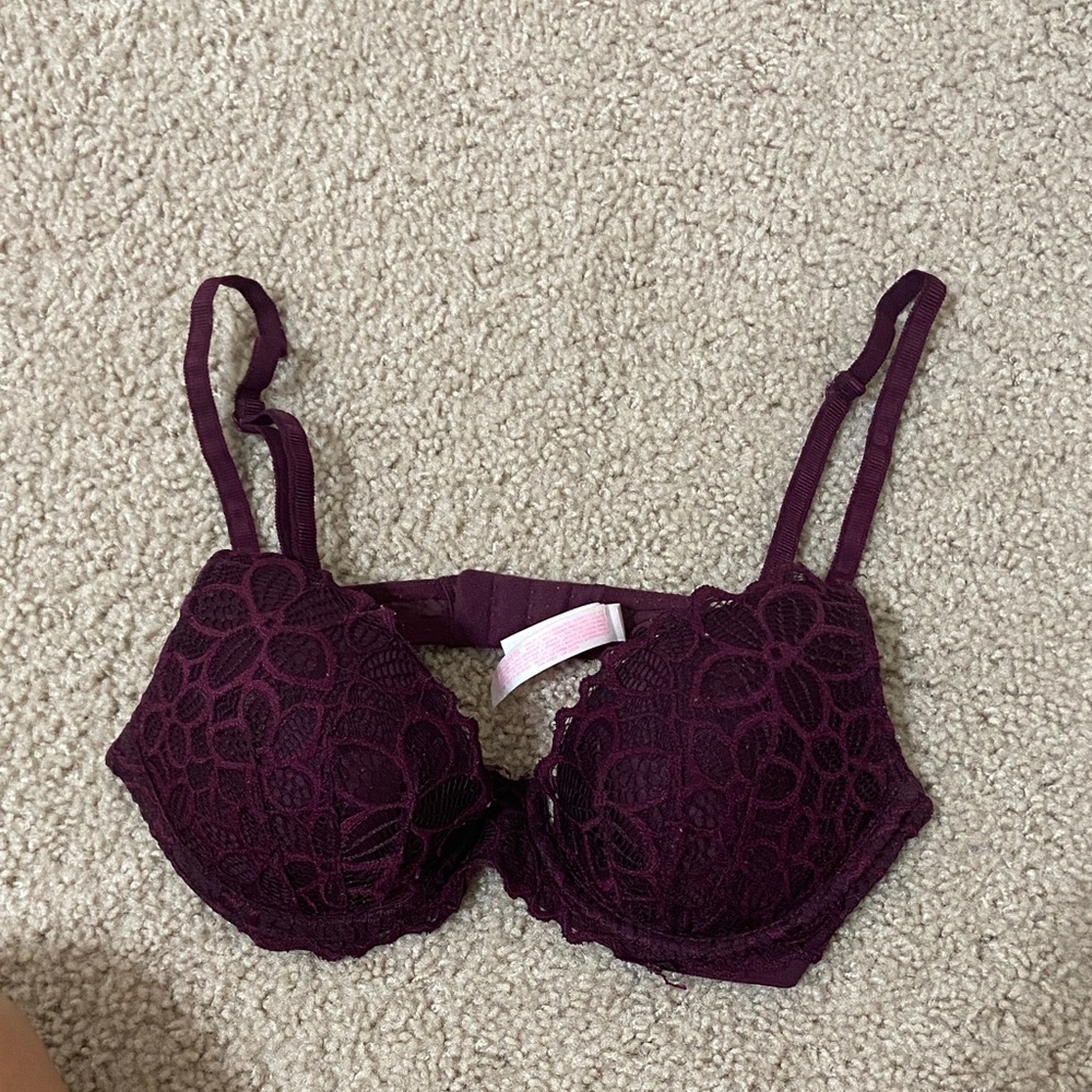 Victoria's Secret Lace Bra in Rich Burgundy
